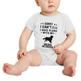 thumbnail image 2 of Sorry I Can't I Have Plans With My Golden Retriever Love Pet Dog Cute Baby Romper (White, 12-18 Months), 2 of 5
