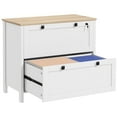 thumbnail image 2 of HOMCOM 2 Drawer File Cabinet with Lock and Adjustable Hanging Bar, White, 2 of 9