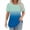 Multicolor7, variant on fatyb Womens Gradient Color Shirts Short Sleeve Crewneck Casual Tunic Tops Pleated Loose Dressy Blouses