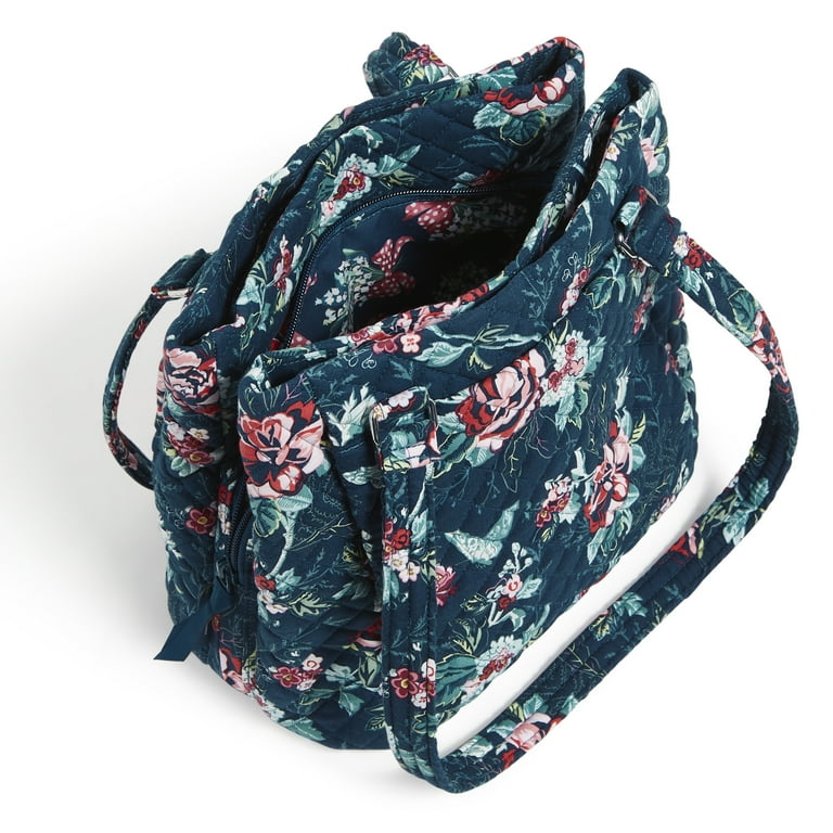 Vera Bradley Women s Cotton Multi Compartment Shoulder Bag Rose Toile Walmart