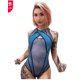 thumbnail image 1 of TRKIYQC Mujeres Moda Color Block Patchwork Body Sexy Sin Mangas Malla Transparente Body TRKIYQC moderno, 1 of 2