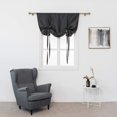 thumbnail image 2 of Cortina opaca con aislamiento térmico, cortina corta romana, cortina de baño para ventana pequeña, persiana con forma de globo para cenefa de ventana. (Negro, 120x120cm), 2 of 4