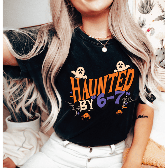 Haunted by "6-7" Ghost Unisex Jersey Tee