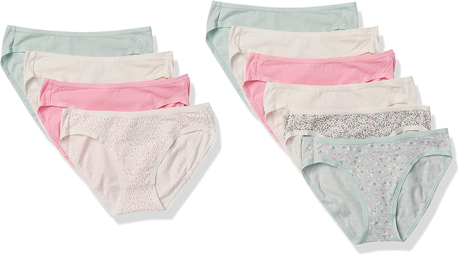 Amazon Essentials Women's Cotton Bikini Brief Underwear, Multipacks -  Walmart.com