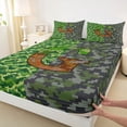 thumbnail image 4 of jejeloiu Kids Gamepad Games Full Size Sheets For Kids,Pixel Theme Initial Letter G Bed Sheets,4 Pieces, 4 of 6