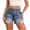 Blue#1, variant on Womens High Waist Ripped Denim Shorts Raw Edge Stretchy Distressed Shorts Summer Fashion Jean Shorts with Pockets Gray XXXL