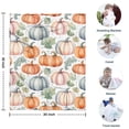 thumbnail image 4 of Fall Pumpkins and Leaves Pattern Blanket,Comfortable Soft Flannel Throw Blanket,All Season,Warm Lightweight Blankets for Sofa Bed Couch Living Room Chair,30"x40", 4 of 4