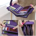 thumbnail image 3 of Women´s Short Small Wallet Leather Folding Coin Card Holder Money Purse, 3 of 5