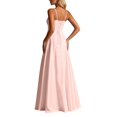 thumbnail image 2 of Women's Satin V Neck A-Line Gown – Elegant Evening Party Dress in Sizes XS-XL, Versatile Formal Occasion Wear for Prom Wedding, 2 of 5
