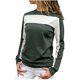 thumbnail image 1 of Moda mujer Patchword manga larga transpirable cuello redondo camisa blusa Tops Fridja  czfsfas388, 1 of 5