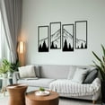 thumbnail image 5 of ESTART 4 PCS Metal Mountain and Forest Wall Art, Minimalist Line Design Nature Decor for Living Room, Bedroom,  Office (47"L x 26"W), 5 of 9