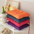 thumbnail image 3 of Taotanxi Rectangle Stool Cushion with Four Straps Soft Cotton Fabric Barstools Cushions with Ties,13.8 x 9.4 inch (Red), 3 of 8