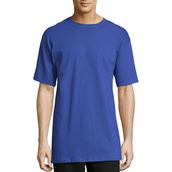 Hanes Men's and Big Men's Beefy-T Crew Neck Short Sleeve T-Shirt, Up To 6XL