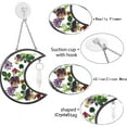 thumbnail image 6 of Crystal Silver Zircon & Stained glass Moon Suncatcher, Real Pressed Flowers in Glass Happy Mother's Day moon, Anniversary Valentines Day , Wind Chime Ornament - Gift for Your Loved One, 6 of 8
