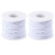 thumbnail image 1 of 2 rollos de 50 m y 1 mm de hilo elástico con núcleo para hacer pulseras, cuentas hechas a mano, cordón elástico resistente para hacer joyas y pulseras (blanco), 1 of 6