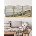 thumbnail image 4 of Drsoum Vintage Wall Art Coastal Seascape Landscape Painting Retro Meadow Scenery Farmhouse Kitchen Living Room Decor 11x14in3pcs Natural Framed, 4 of 6