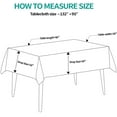 thumbnail image 7 of 2 Pack White Rectangle Tablecloth 90 x 132-inch Rectangular Polyester Table Cloth for Weddings, Banquets, or Restaurants, 7 of 7