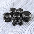 thumbnail image 3 of ZS 1 Pair Black Crystal Ear Plug Tunnels Stainless Steel Ear Gauge Expander Stretcher Body Piercing 0g 00g, 3 of 5