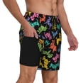 thumbnail image 2 of Fotbe Colorful Geometric Dog Men’s Swim Trunks Quick Dry Swim Shorts Board Shorts with Mesh Lining-Medium, 2 of 9