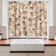 thumbnail image 2 of Ivory Curtains 2 Panels Set, Autumn Leaves in Faded Earthen Tones Fall Season Branches Romance Illustration, Window Drapes for Living Room Bedroom, 55W X 39L Inches, Cream Umber Cocoa, by Ambesonne, 2 of 3