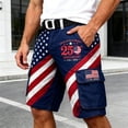 thumbnail image 2 of LPKRT Men Independence Day Print Cargo Shorts - Plus Size Casual Bottoms, Patriotic Outdoor Beach Shorts(Red-4XL), 2 of 4