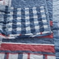 thumbnail image 4 of Visimisi Cotton Bedding Quilt Sets Reversible Real Patchwork Coverlet Sets All Season Blue Bedspread, Plaid Patchwork Pattern,Queen Size, 4 of 10