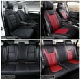 thumbnail image 5 of Maidao Custom Fit H5E Car Seat Covers Leather Set for Great Wall H5E 2010-Present Waterproof Front Rear Cushion Protector Black Red, 5 of 6