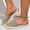Gold, variant on Womens Sparkly Glitter Two Band Espadrille Wedge Sandals, Open Toe Slingback Platform Flats, Lightweight Comfort Shoes Silver 5.5(36)