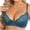 Blue, variant on Half Cup Bra for Women Sheer Floral Lace Patchwork No Underwire Unpadded Bralette Slim Non-Slip Straps 3 Hooks Front Closure Daily Lingerie Purple S