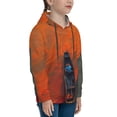 thumbnail image 3 of Fotbe Orange Net Fishing Boat Pattern Youth Pullover Hooded Sweatshirt, Boys Hoodie, Kangaroo Pocket Hoodie for Kids Girls -X-Large, 3 of 6