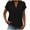 Black, variant on qucoqpe Womens Cotton Linen Tops Loose Fit Short Sleeve Plus Size Tunic Shirts Summer Button V Neck Casual Dressy Blouses White XL