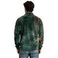 thumbnail image 3 of Christmas Corduroy Sweatshirt for Men , Long Sleeve Quarter Zip Collar Drop Shoulder Fall Winter Loose Fit Soft Comfy Casual Pullover Top Green 2XL, 3 of 5