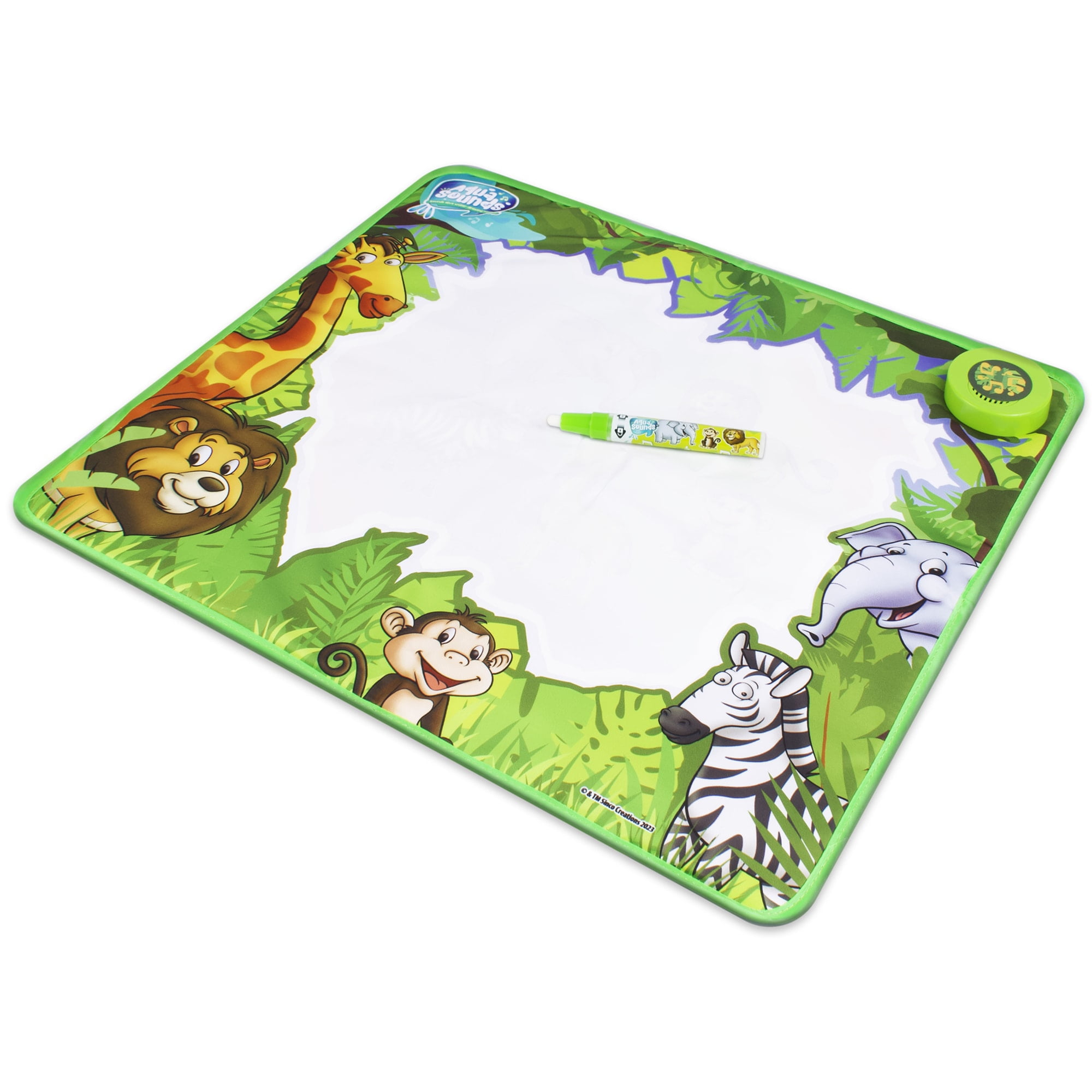 Aqua Sounds Magic Mat: Jungle Adventure - Water Drawing, Character & Scene Reveal, Makes Sounds While You Scribble, Chunky Water Pen, Kids Ages 2+