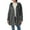 Dark Gray, variant on Fuzzy Fleece Jackets For Women Fashion Open Front Hooded Coat Winter Warm Outerwear Jacquard Plush Outfits