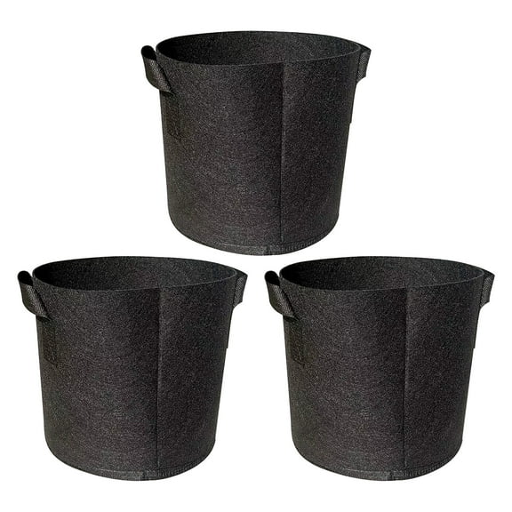 Zmeidao 1 Gallon Plant Grow Bags, 3Pcs Planter Pot with Reinforced Handles, Planting Bags for Healthy Root Growth, Vegetables, and Flowers
