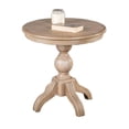thumbnail image 2 of Cherie Round End Table- Light White Washed Solid Rubberwood- 24 Inch, 2 of 5
