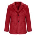 thumbnail image 3 of FAHUOMU Mens Blazer Suede Jacket Casual 2 Buttons Sport Coat Faux Leather Suit Slim Fit Solid Coats, 3 of 5