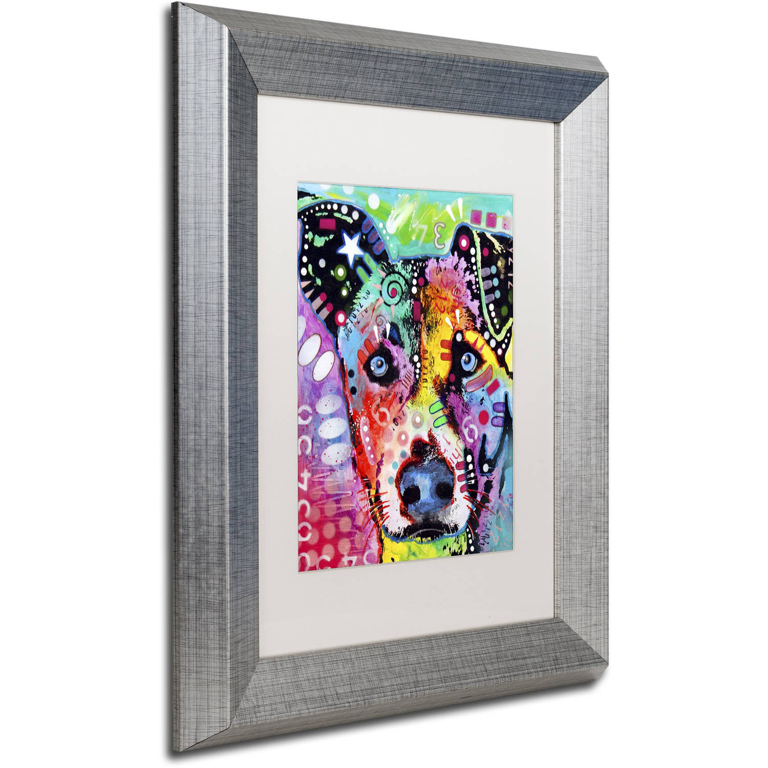 Trademark Fine Art "Flipped" Canvas Art by Dean Russo, White Matte, Silver Frame