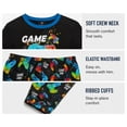 thumbnail image 4 of Quad Seven Boys Pajama Set Cozy Graphic Printed Short Sleeve Sleep Shirt and Pajama Pants 2 Piece, 4 of 7