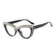 thumbnail image 5 of Qarigey 1 par de gafas de mujer con montura de PC, lentes de resina, reemplazo decorativo de cristal y elegante, adorno para gafas de Blanco 2piezas, 5 of 6