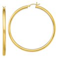 thumbnail image 3 of 925 Sterling Silver Gold-Tone Polished Hoop Earrings, 3 of 3