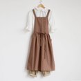 thumbnail image 2 of Tablier Imperméable en Coton et Lin, Tablier de Cuisine, Rose Fumé, 2 of 5
