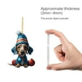 thumbnail image 6 of Acrylic Christmas Ornament,Acrylic Cartoon Christmas Pendant,Wearing Christmas Hat Pet, Pine Tree Decor,Xmas Gift for Hanging House Charm Eve Keepsake,Car Rear View Mirror Accessories(A), 6 of 9