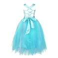 thumbnail image 3 of iEFiEL Little Big Girls Cross Back Flower Girl Dress Wedding Tulle Birthday Party Dress, 3 of 6