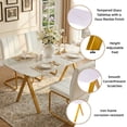 thumbnail image 4 of Rectangular Dining Table with Faux Marble Tempered Glass Top and Golden Metal Legs for Kitchen Dining Room, 4 of 8