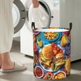 thumbnail image 5 of Sikiie Vibrant Picnic Food Spread Print Round Dirty Clothes Basket, Waterproof Standing Foldable Storage Basket, for Laundry Room, Bedroom, Bathroom Storage-Medium, 5 of 6