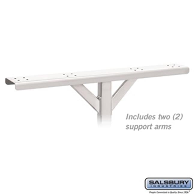 Spreader - 4 Wide with 2 Supporting Arms - for Roadside Mailboxes - White