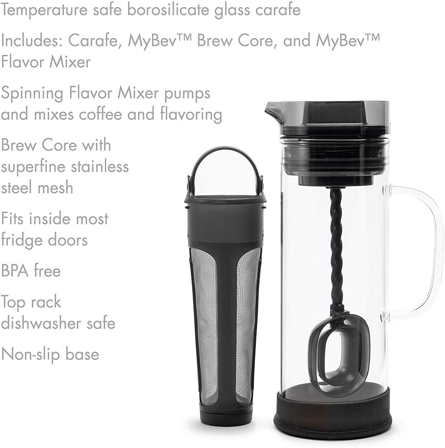 Glass Coffee Maker, 50 Oz Capacity 