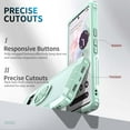 thumbnail image 5 of Nalacover For Google Pixel 6 Pro Slim Case,Luxury Hybrid Hard PC and TPU Rugged Bumper 3-In-1 Rotatable Magnetic Ring Kickstand Four Corner Guard Shockproof Anti-Scratch Back Phone Cover.Green, 5 of 8