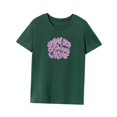 thumbnail image 3 of Camiseta para mujer Mujer Señoras Transpirable Simple Suave Cómodo Cuello redondo de moda SG, 3 of 8